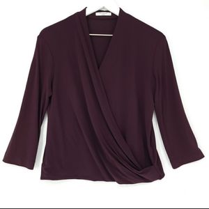 MM Lafleur Deneuve Faux-Wrap Top